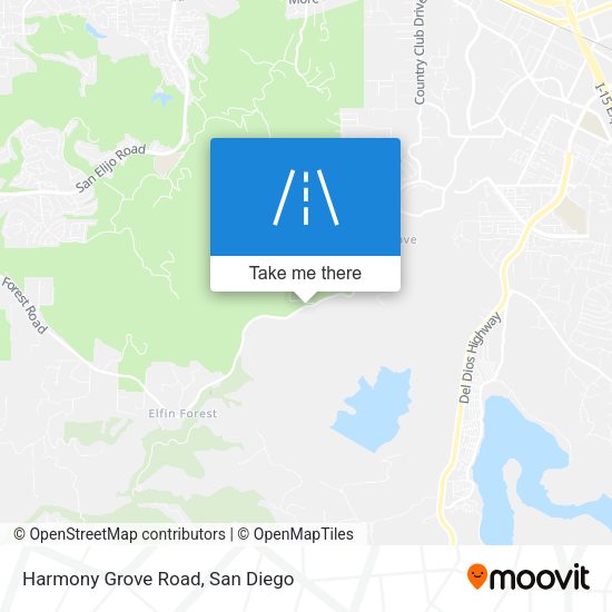 Harmony Grove Road map