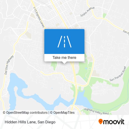 Hidden Hills Lane map