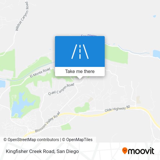 Kingfisher Creek Road map
