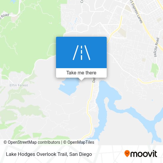 Mapa de Lake Hodges Overlook Trail