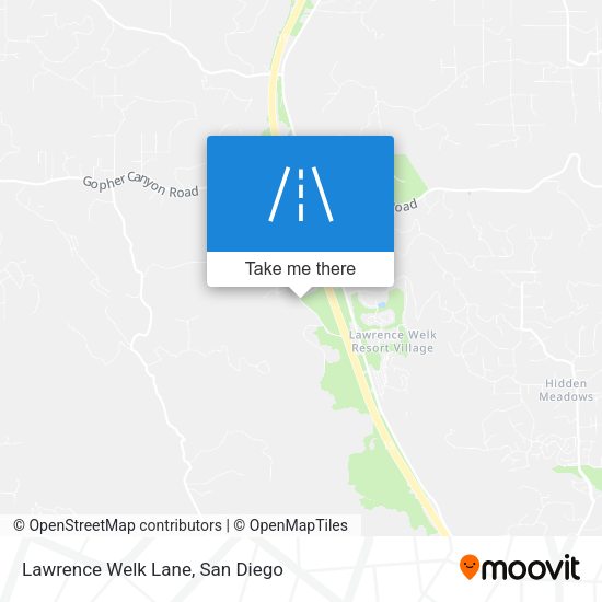 Lawrence Welk Lane map