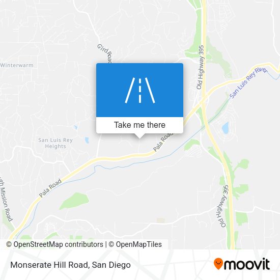 Monserate Hill Road map