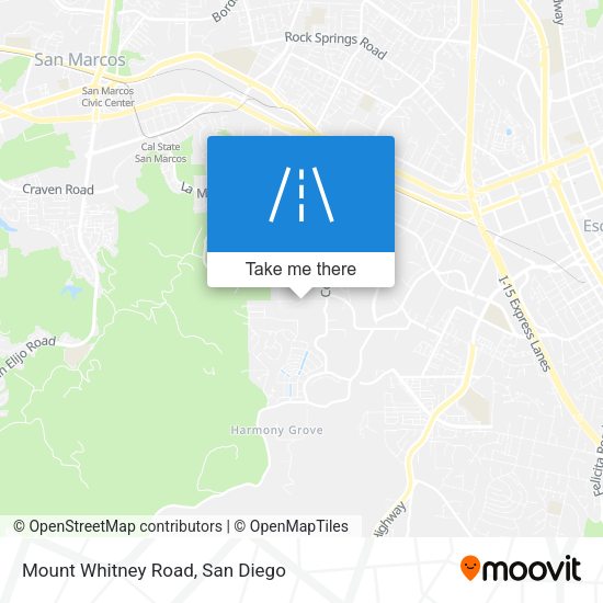 Mapa de Mount Whitney Road