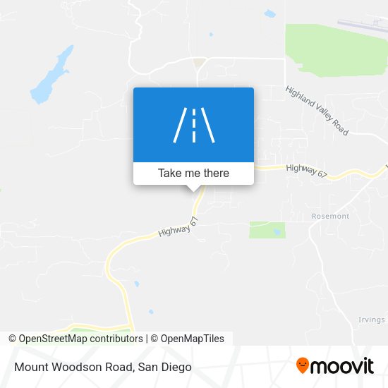 Mount Woodson Road map