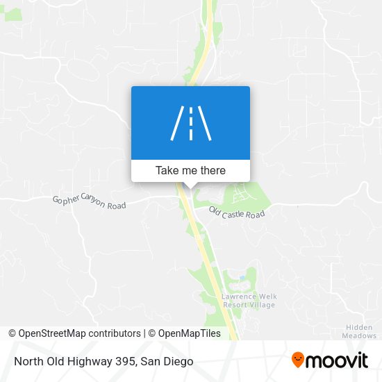 North Old Highway 395 map