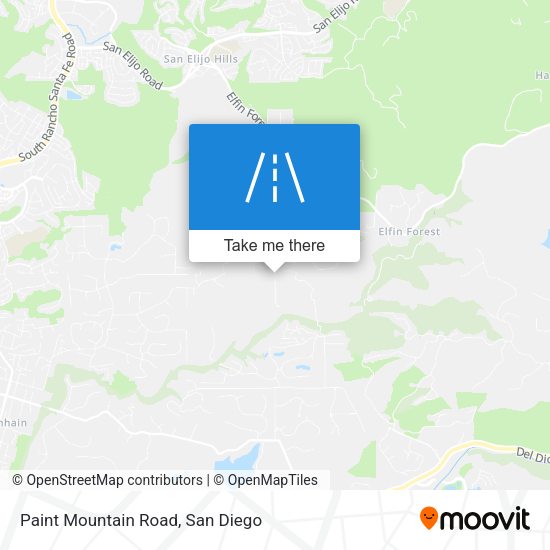 Paint Mountain Road map