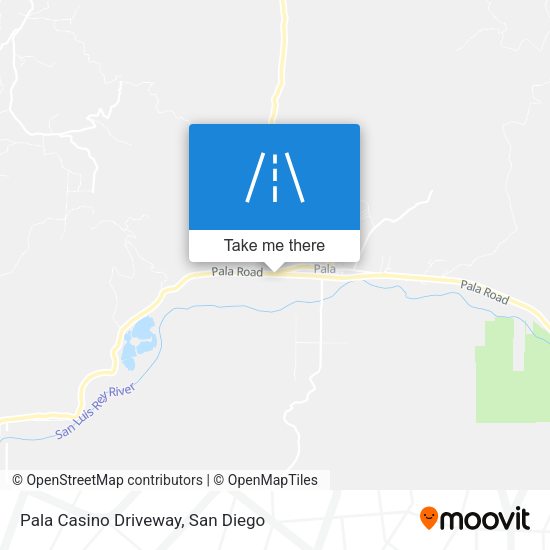 Pala Casino Driveway map