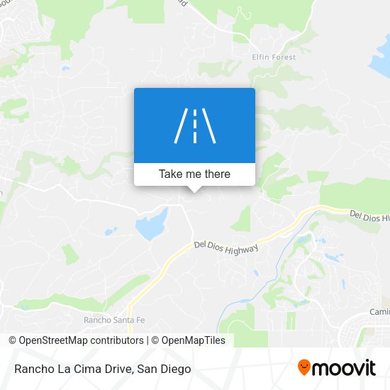 Rancho La Cima Drive map