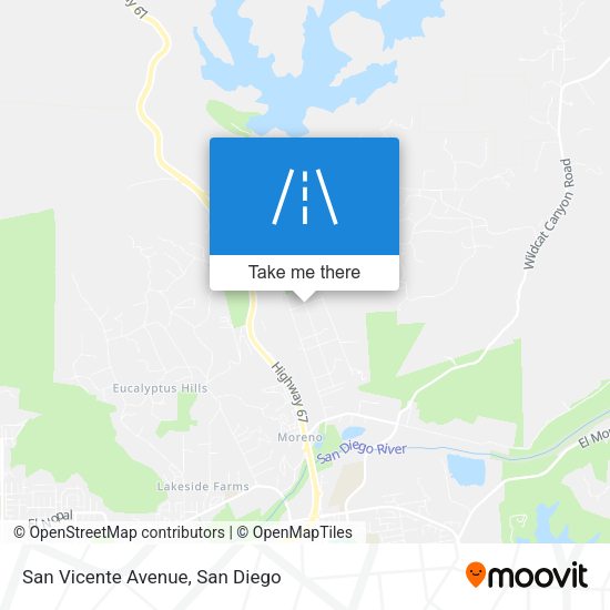 Mapa de San Vicente Avenue