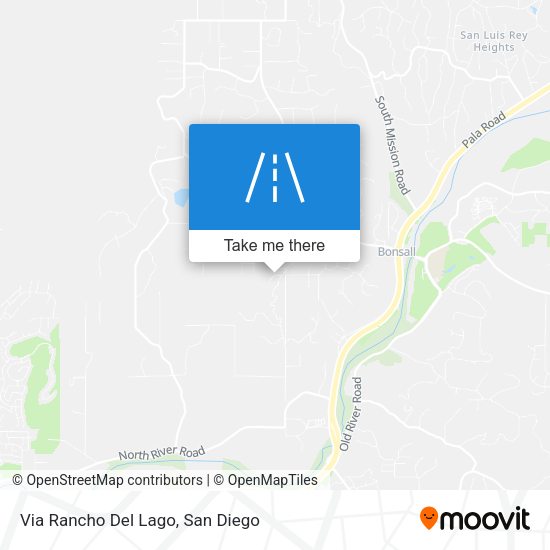 Via Rancho Del Lago map