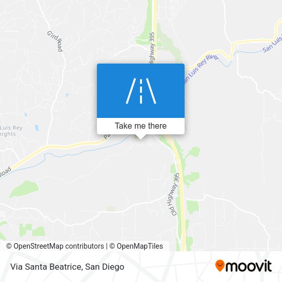 Via Santa Beatrice map