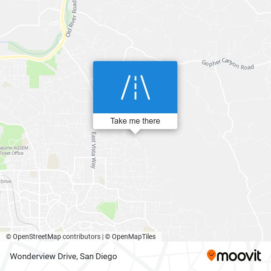 Mapa de Wonderview Drive