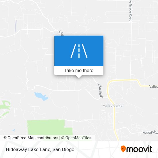 Hideaway Lake Lane map