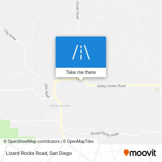 Lizard Rocks Road map