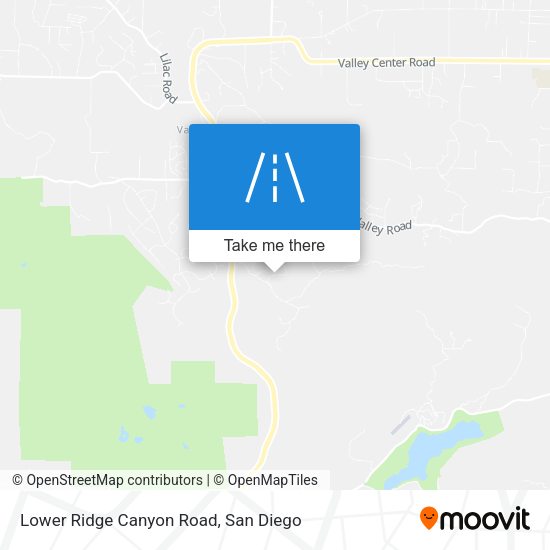 Lower Ridge Canyon Road map