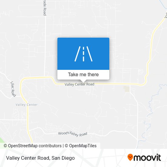 Valley Center Road map