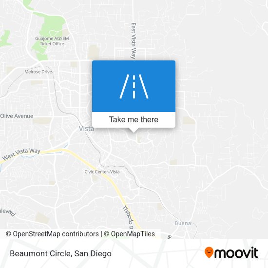 Mapa de Beaumont Circle