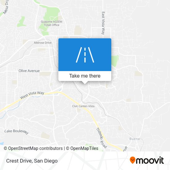 Mapa de Crest Drive
