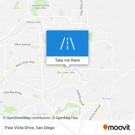 Pala Vista Drive map