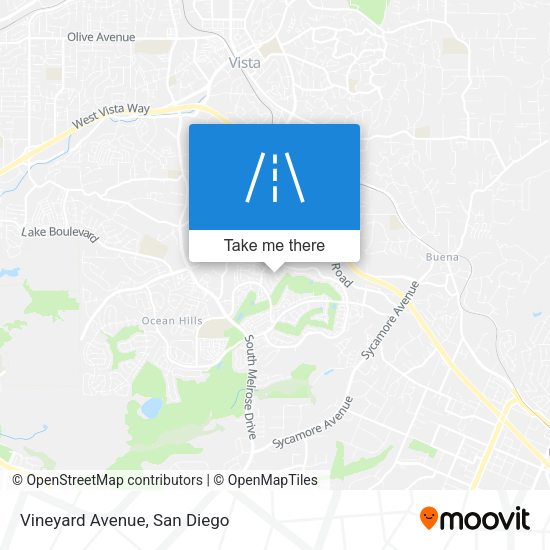 Mapa de Vineyard Avenue