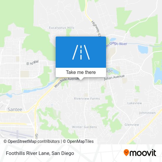 Foothills River Lane map