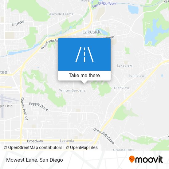 Mapa de Mcwest Lane