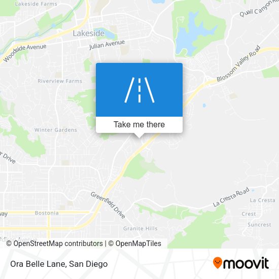 Mapa de Ora Belle Lane