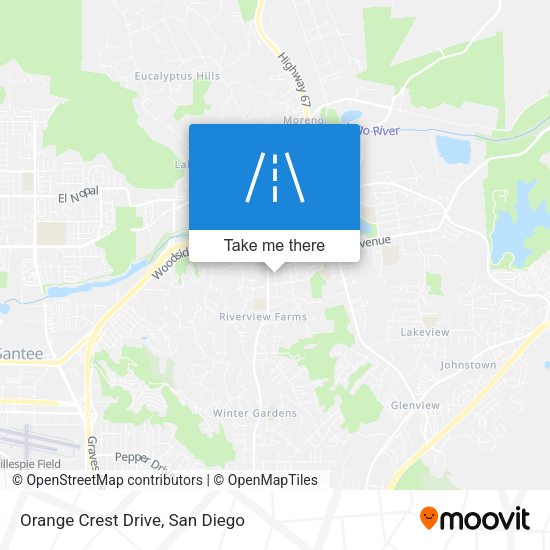 Orange Crest Drive map