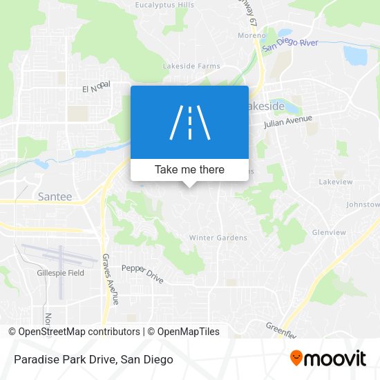 Mapa de Paradise Park Drive