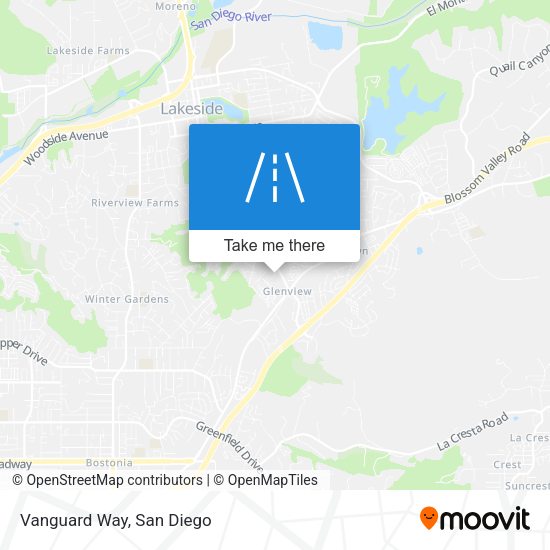 Mapa de Vanguard Way