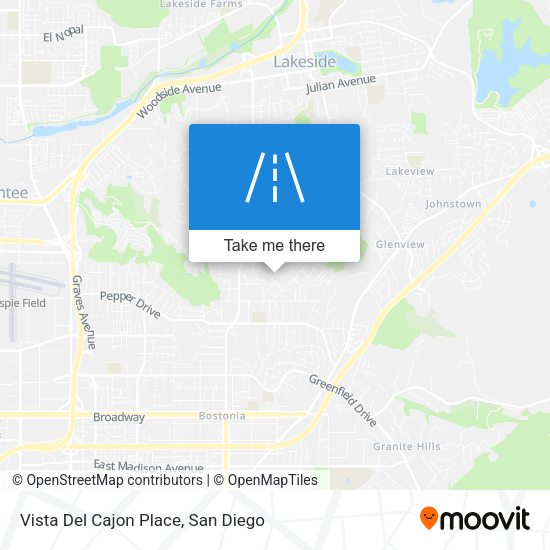 Vista Del Cajon Place map