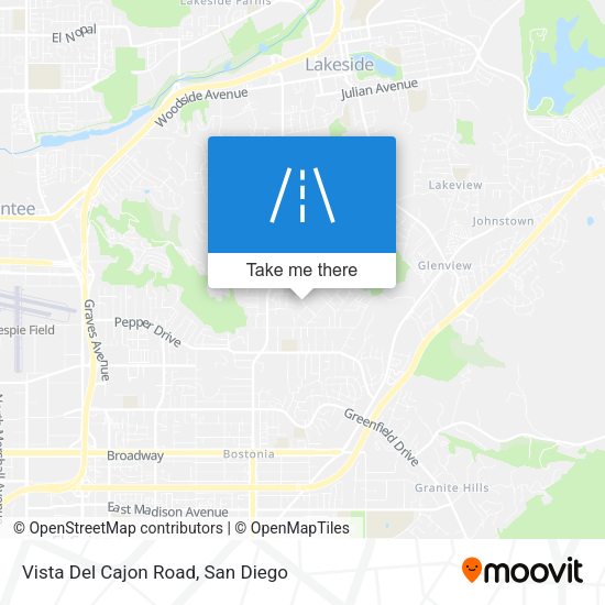 Mapa de Vista Del Cajon Road
