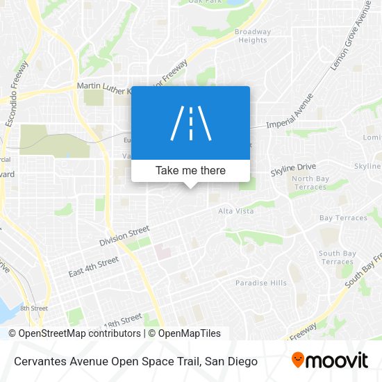 Cervantes Avenue Open Space Trail map