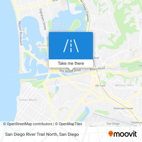 San Diego River Trail North map