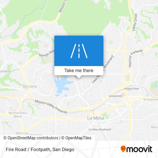 Fire Road / Footpath map