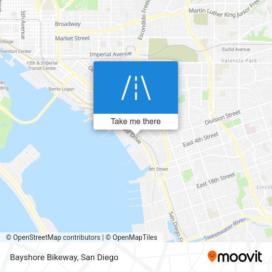 Bayshore Bikeway map