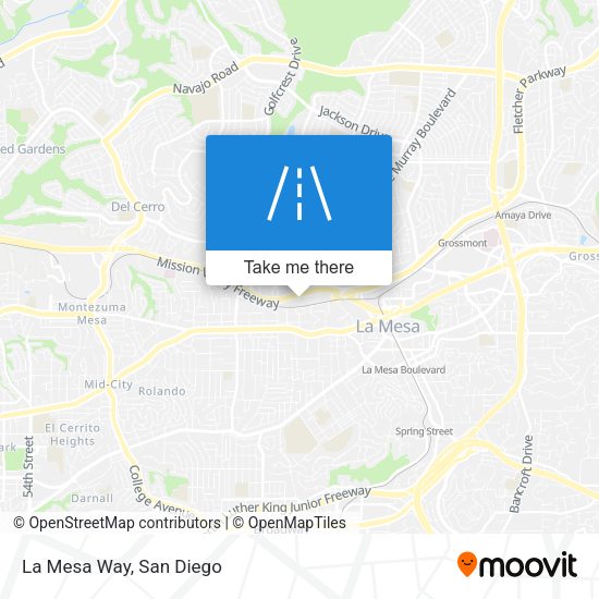Mapa de La Mesa Way