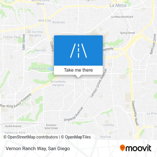Vernon Ranch Way map