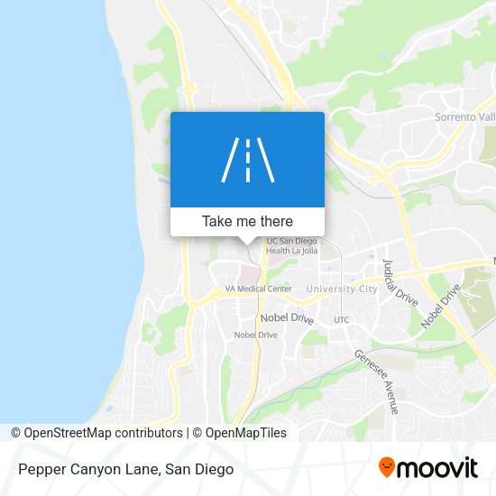 Mapa de Pepper Canyon Lane