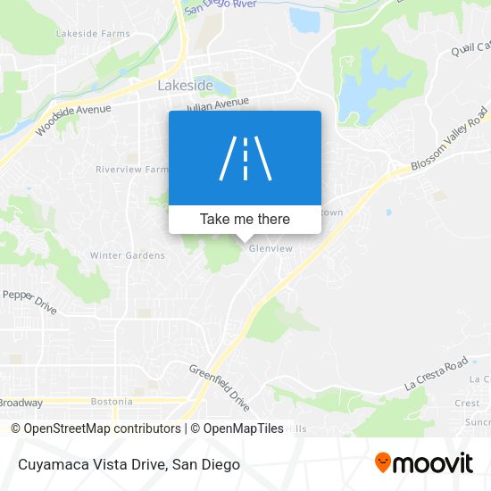 Cuyamaca Vista Drive map