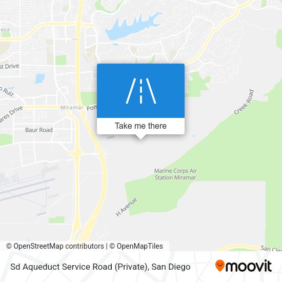 Sd Aqueduct Service Road (Private) map