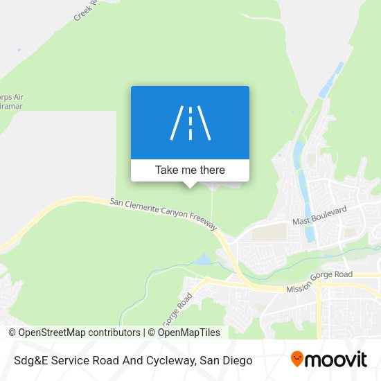 Mapa de Sdg&E Service Road And Cycleway