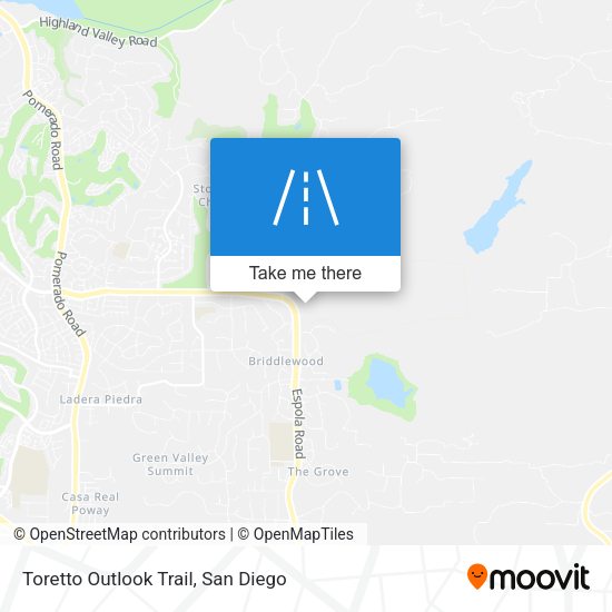 Toretto Outlook Trail map