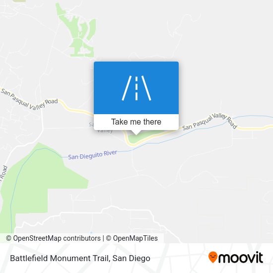 Battlefield Monument Trail map