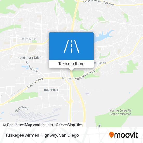 Tuskegee Airmen Highway map