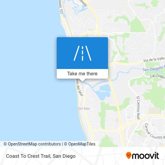 Coast To Crest Trail map