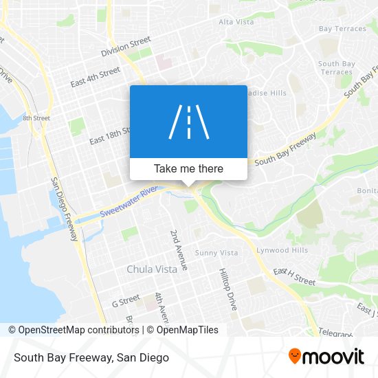 South Bay Freeway map