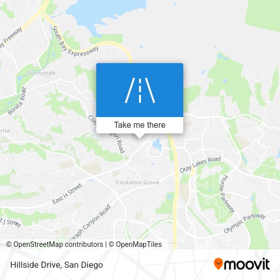 Mapa de Hillside Drive
