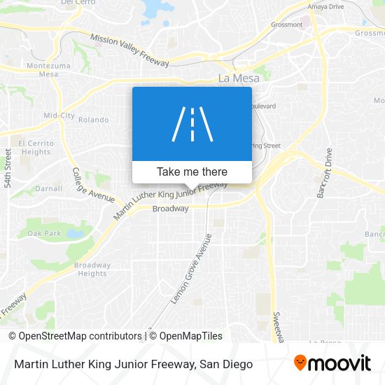 Martin Luther King Junior Freeway map