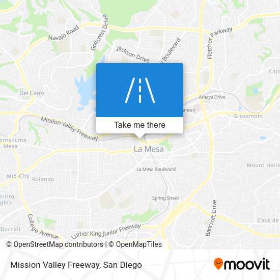 Mission Valley Freeway map